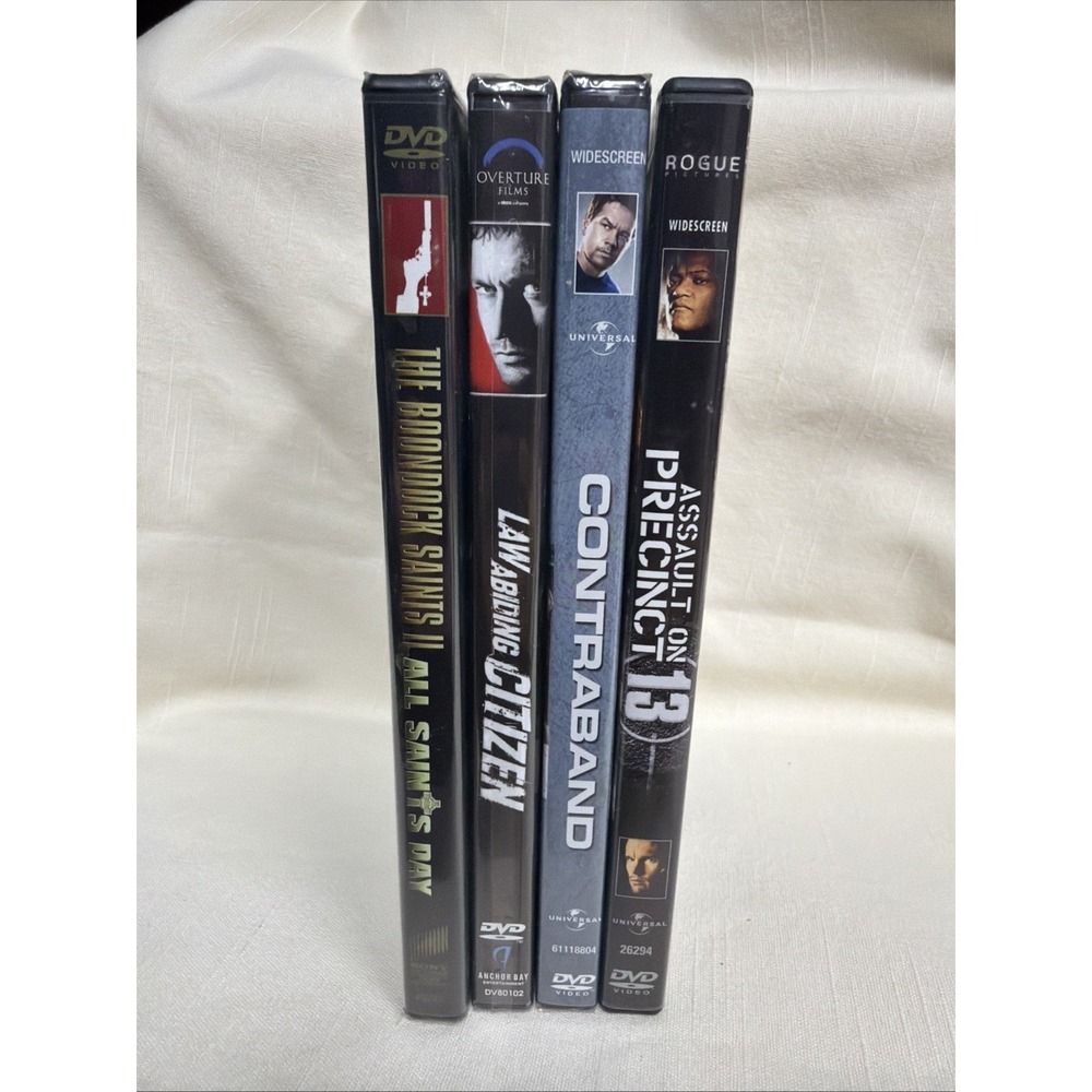 Lot Of 4 DVDs New Assault On Precinct 13 Contraband Law Abiding Citizen Boondock